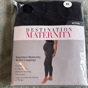 Destination Maternity Active Black Leggings